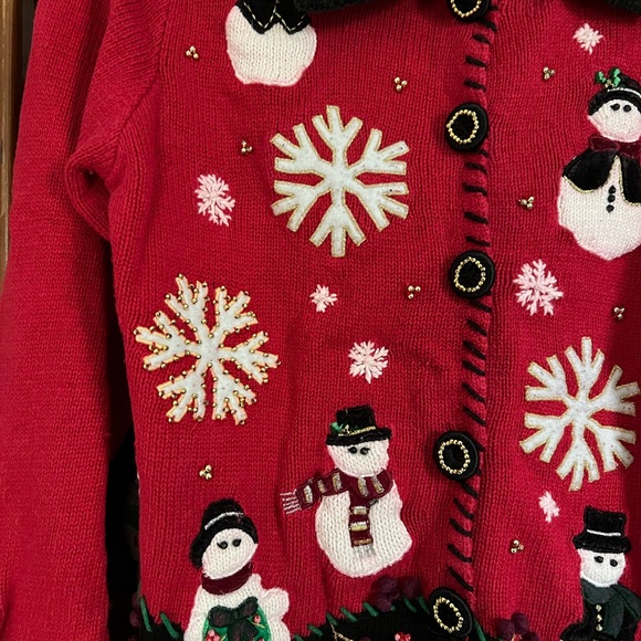 Segue size small button up Christmas sweater - Picture 2 of 8